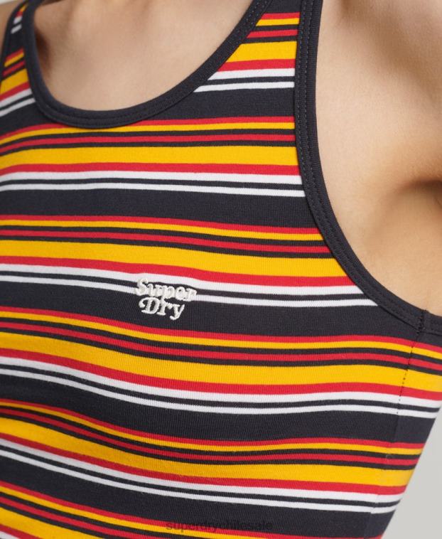 mujer Superdry Armada chaleco vintage con rayas cali 2R68Z2985