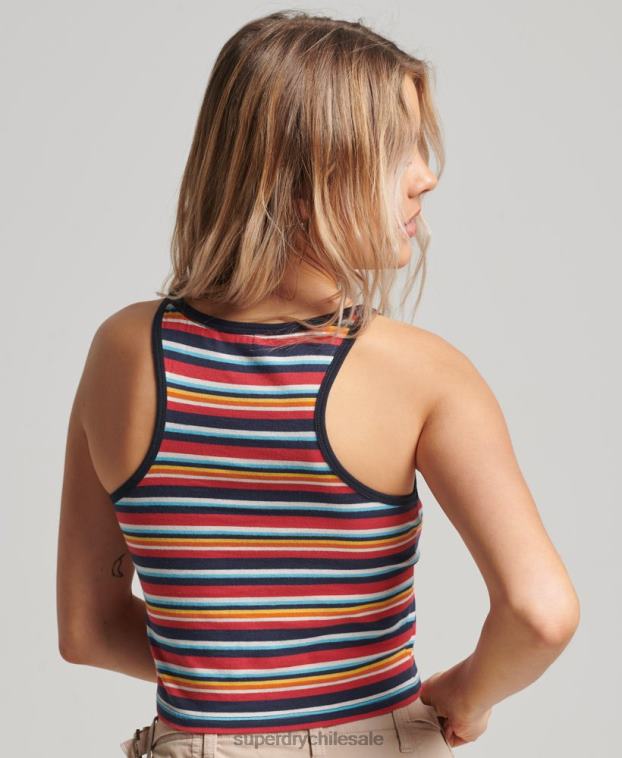 mujer Superdry Armada top de surf con rayas vintage 2R68Z2942