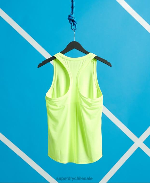 mujer Superdry amarillo tops de chaleco de gimnasio de entrenamiento 2R68Z3082