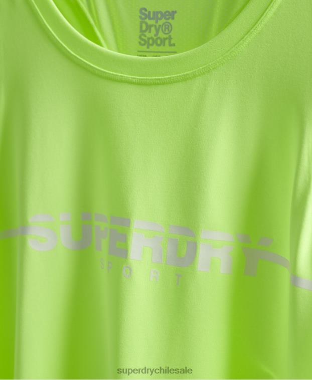mujer Superdry amarillo tops de chaleco de gimnasio de entrenamiento 2R68Z3082