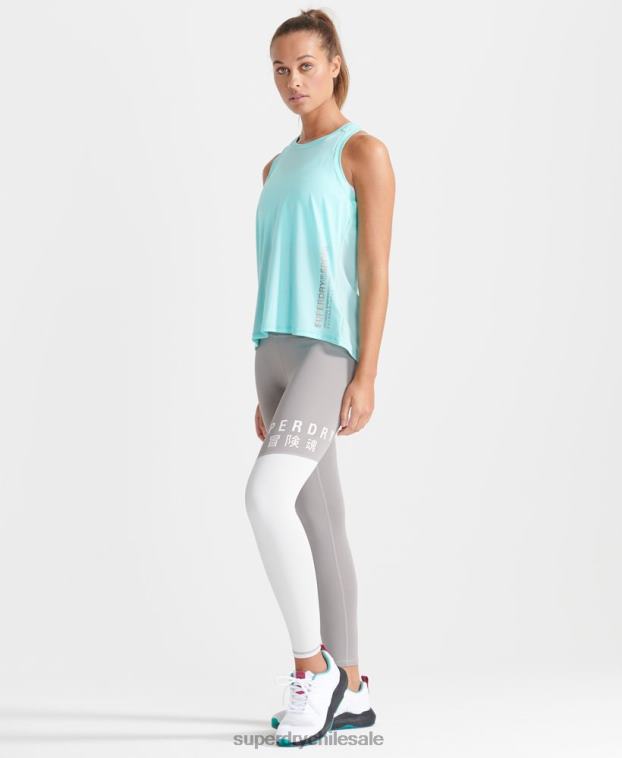 mujer Superdry azul top sin mangas refrescante 2R68Z4211