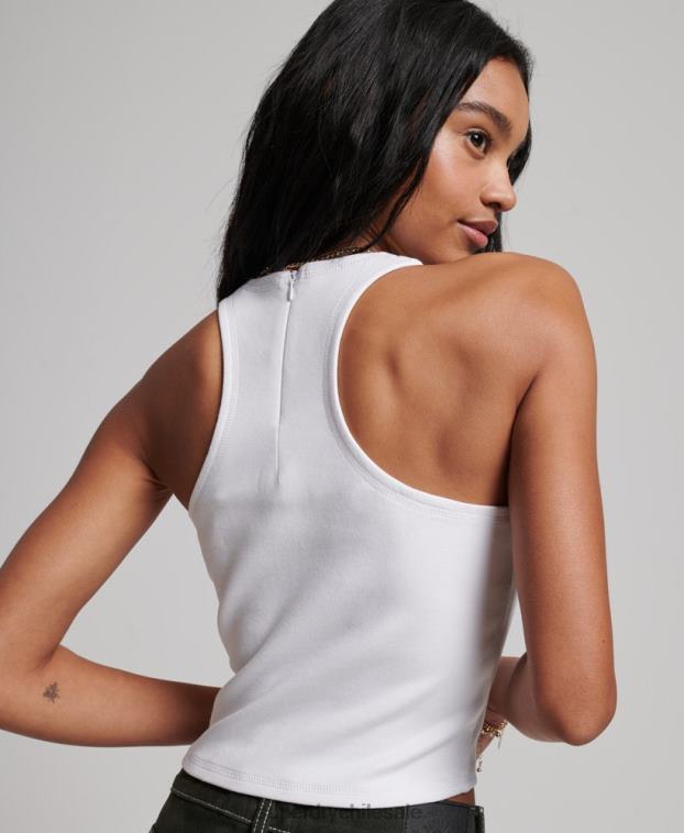 mujer Superdry blanco chaleco code tech racer 2R68Z2965