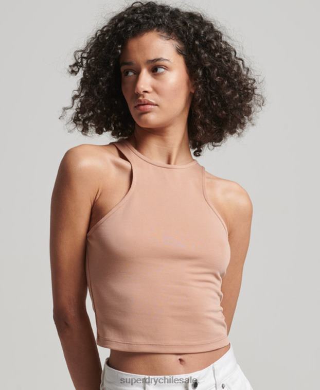 mujer Superdry desnudo playera sin mangas con diseño de jersey de estudios 2R68Z2989
