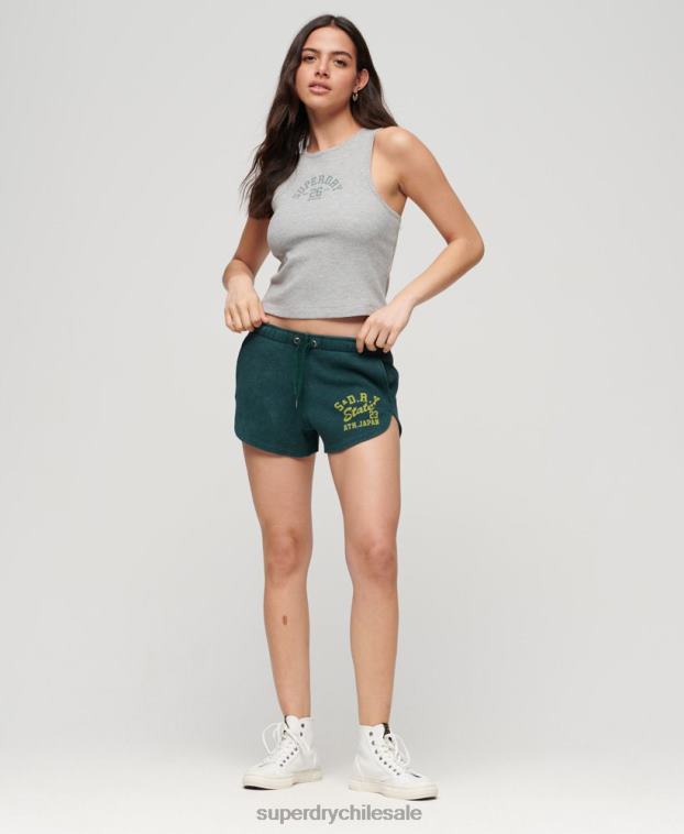 mujer Superdry gris camiseta sin mangas atlética esencial de gofres 2R68Z1983