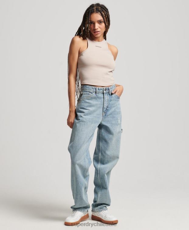 mujer Superdry gris claro chaleco code tech racer 2R68Z2960