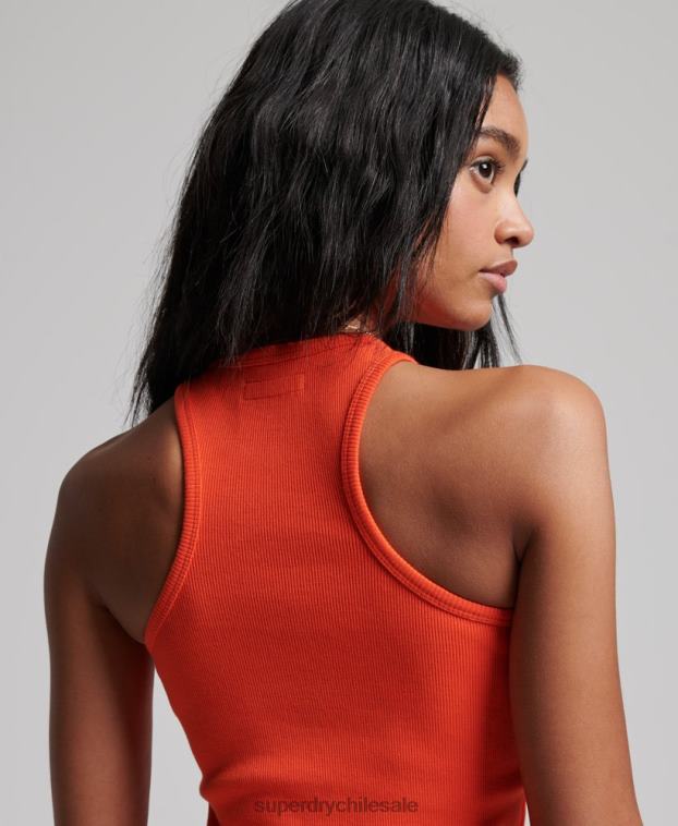 mujer Superdry naranja camiseta sin mangas esencial 2R68Z2980