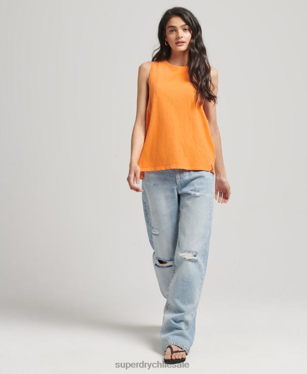 mujer Superdry naranja chaleco ranchero surf vintage de algodón orgánico 2R68Z6573