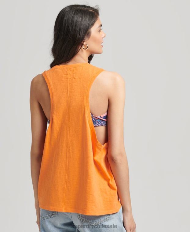 mujer Superdry naranja chaleco ranchero surf vintage de algodón orgánico 2R68Z6573
