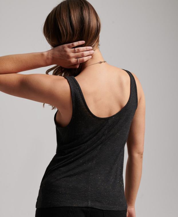 mujer Superdry negro camiseta sin mangas de jersey de estudios 2R68Z2201
