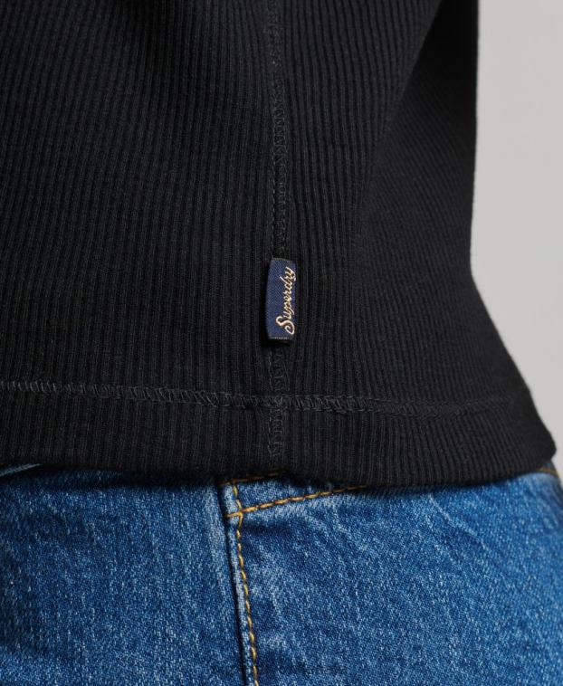 mujer Superdry negro chaleco de corredor 2R68Z2882