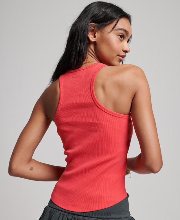mujer Superdry rosa camiseta sin mangas esencial 2R68Z2949