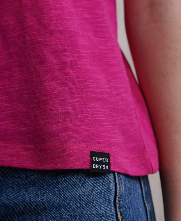 mujer Superdry rosa top sin mangas con apliques de ganchillo lily 2R68Z3085