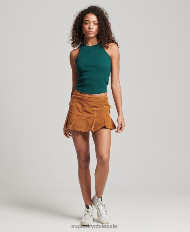 mujer Superdry verde camiseta sin mangas esencial 2R68Z2915