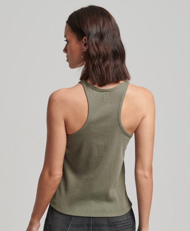 mujer Superdry verde chaleco de corredor 2R68Z2909