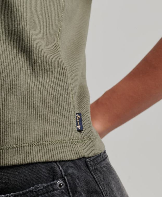mujer Superdry verde chaleco de corredor 2R68Z2909