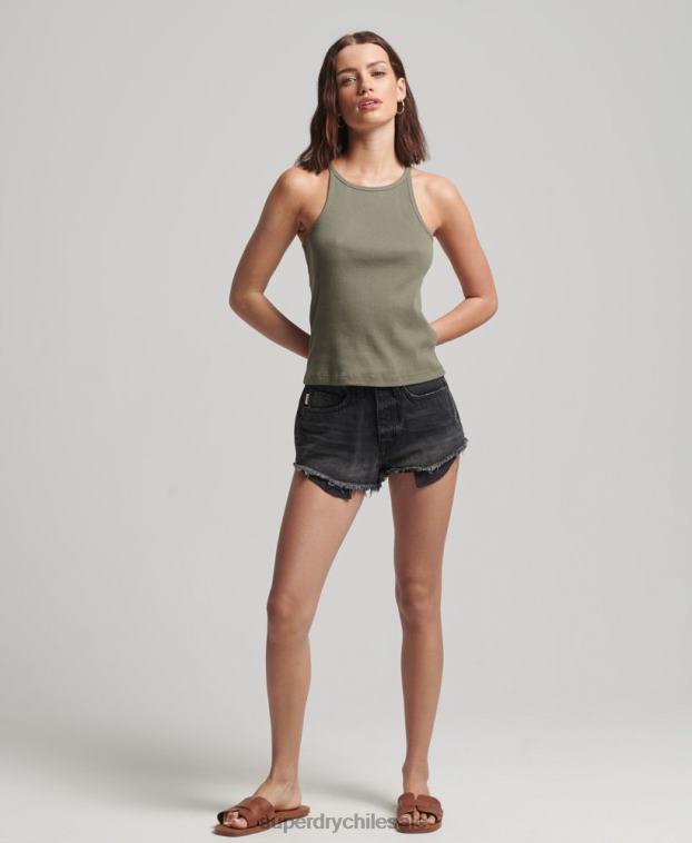 mujer Superdry verde chaleco de corredor 2R68Z2909