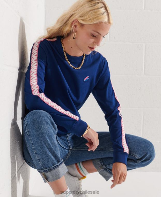 mujer Superdry Armada parte superior del logotipo del código 2R68Z3073