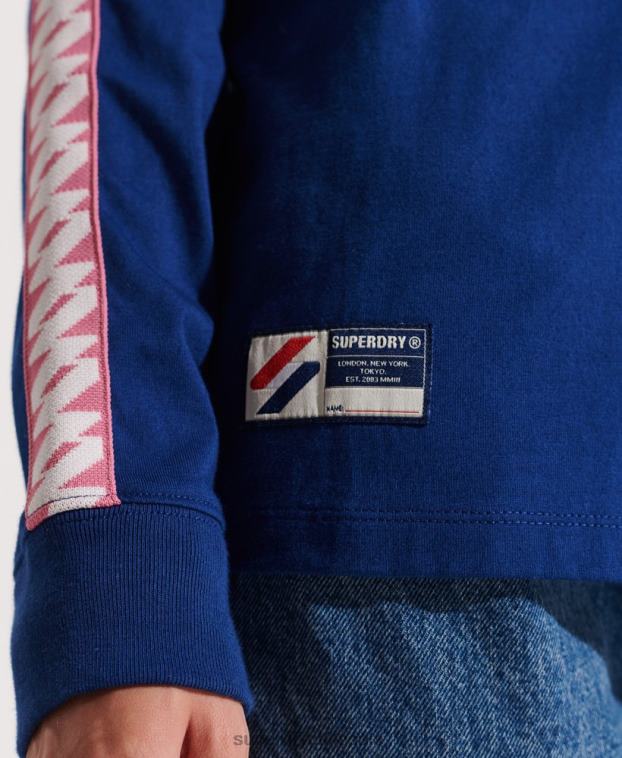 mujer Superdry Armada parte superior del logotipo del código 2R68Z3073