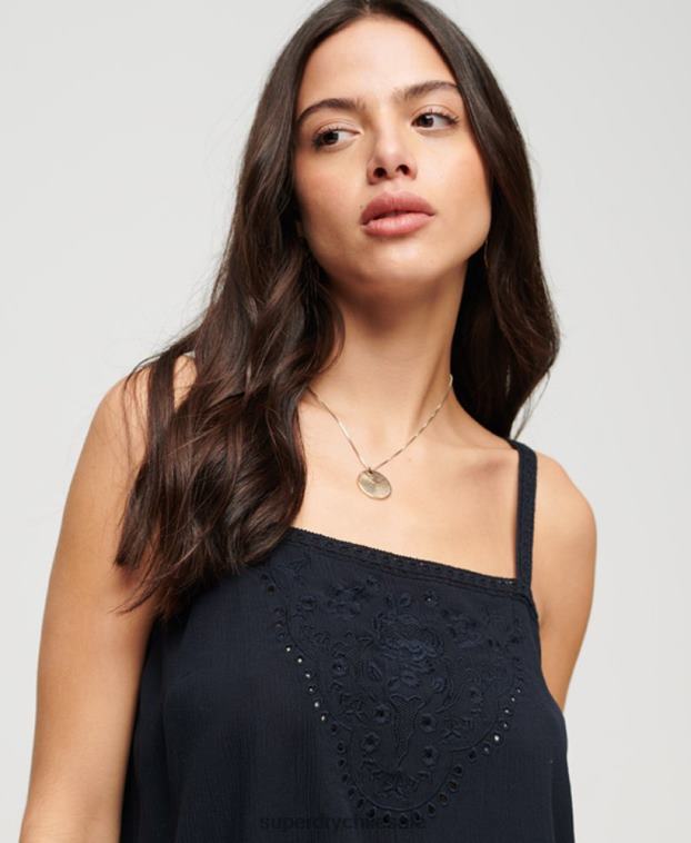 mujer Superdry Armada top de tirantes bordado 2R68Z2087