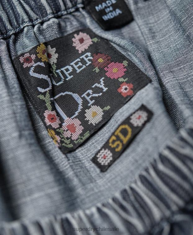 mujer Superdry azul elena parte superior 2R68Z3069