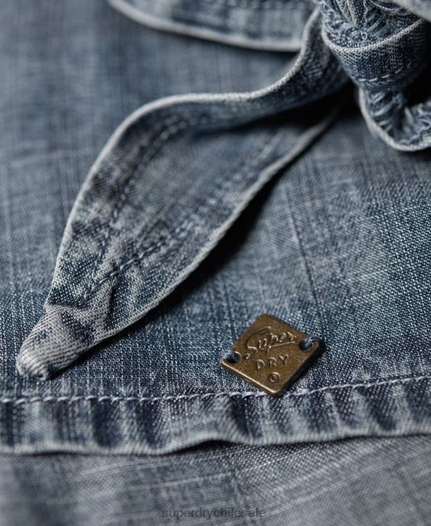 mujer Superdry azul elena parte superior 2R68Z3069