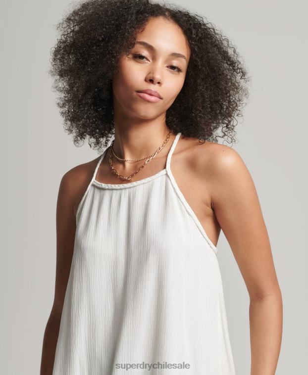 mujer Superdry blanco top de tirantes de playa vintage 2R68Z6769