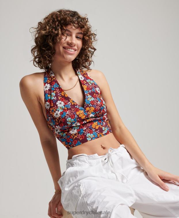 mujer Superdry multi top sin mangas de la vendimia 2R68Z3007