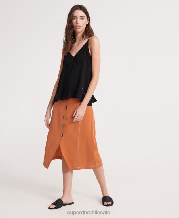 mujer Superdry negro camisola de encaje de verano 2R68Z6776