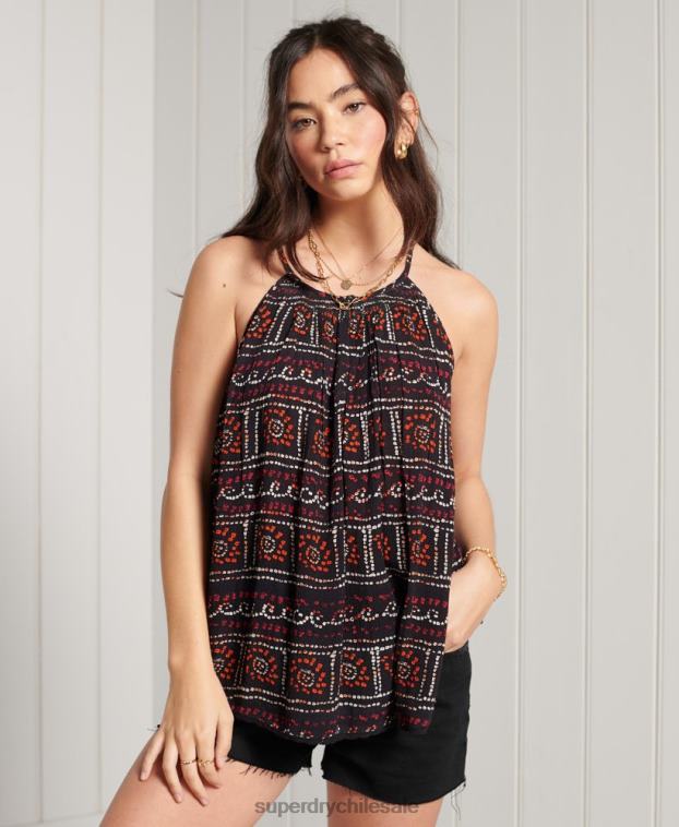 mujer Superdry negro camisola de playa 2R68Z3064