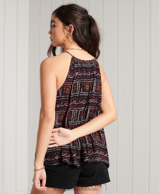 mujer Superdry negro camisola de playa 2R68Z3064