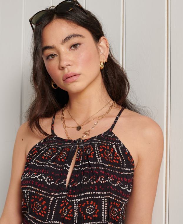 mujer Superdry negro camisola de playa 2R68Z3064