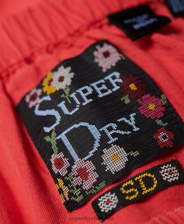 mujer Superdry rojo elena parte superior 2R68Z3075