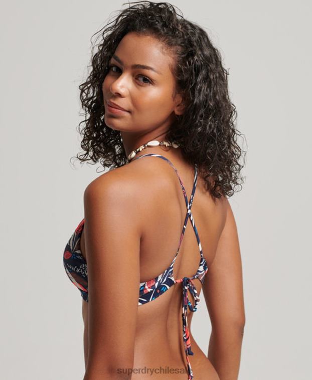 mujer Superdry Armada top de bikini triángulo reciclado 2R68Z3182