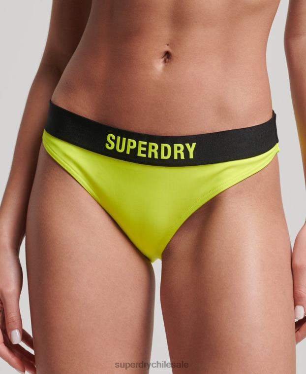 mujer Superdry amarillo braguita de bikini elástica reciclada 2R68Z3219