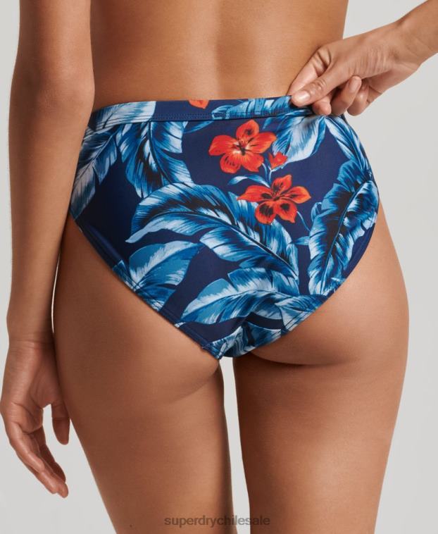 mujer Superdry azul oscuro braguitas de bikini hipster vintage 2R68Z6523