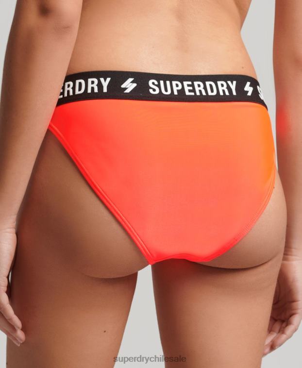 mujer Superdry coral braguita de bikini elástica reciclada 2R68Z3239