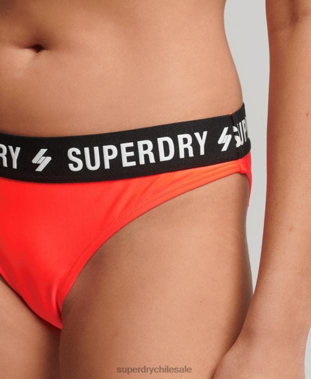 mujer Superdry coral braguita de bikini elástica reciclada 2R68Z6733