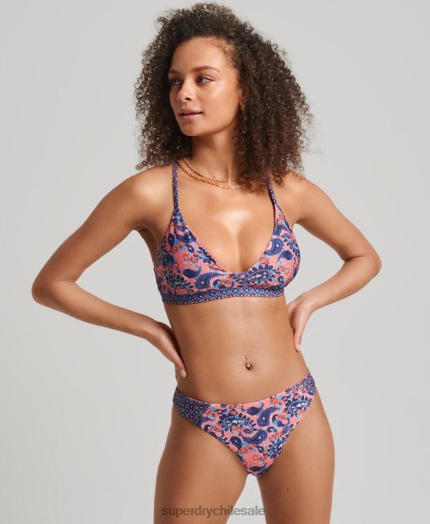 mujer Superdry coral braguitas de bikini estilo surf vintage 2R68Z6644