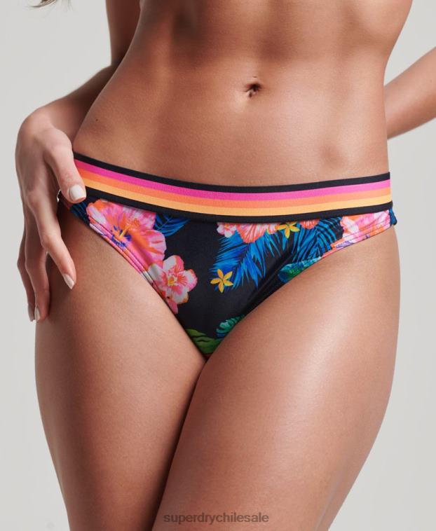 mujer Superdry multi braguitas de bikini recicladas con logo vintage 2R68Z3185
