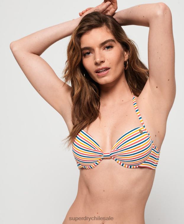 mujer Superdry multi top de bikini con copa cassie 2R68Z3258
