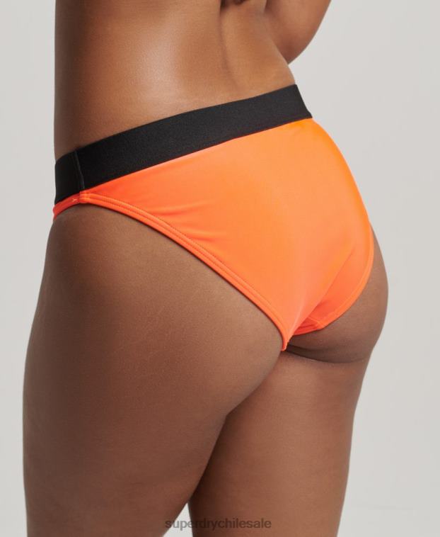 mujer Superdry naranja braguita de bikini elástica reciclada 2R68Z3201