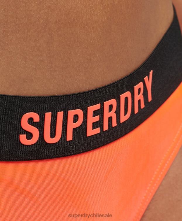 mujer Superdry naranja braguita de bikini elástica reciclada 2R68Z3201