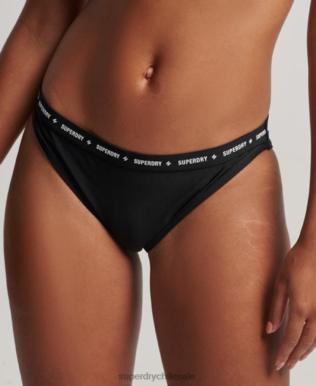 mujer Superdry negro braguita bikini micro elastica reciclada 2R68Z3211