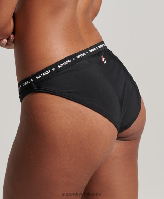 mujer Superdry negro braguita bikini micro elastica reciclada 2R68Z3211