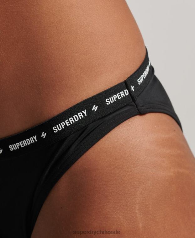 mujer Superdry negro braguita bikini micro elastica reciclada 2R68Z3211