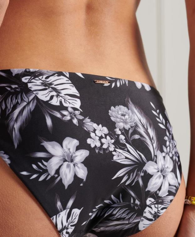 mujer Superdry negro braguita de bikini de surf 2R68Z6638