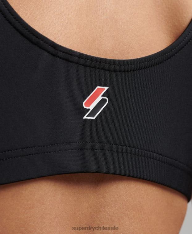 mujer Superdry negro top de bikini esencial 2R68Z3245