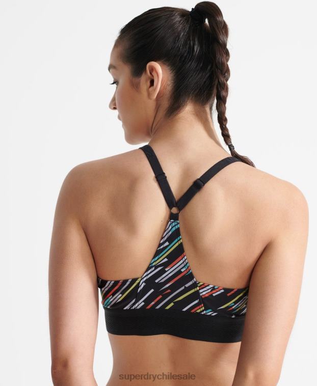 mujer Superdry negro top de bikini sport volley 2R68Z6353