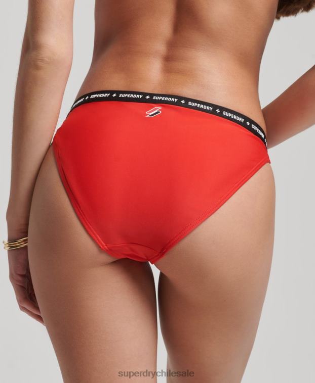 mujer Superdry rojo braguita bikini micro elastica reciclada 2R68Z3217