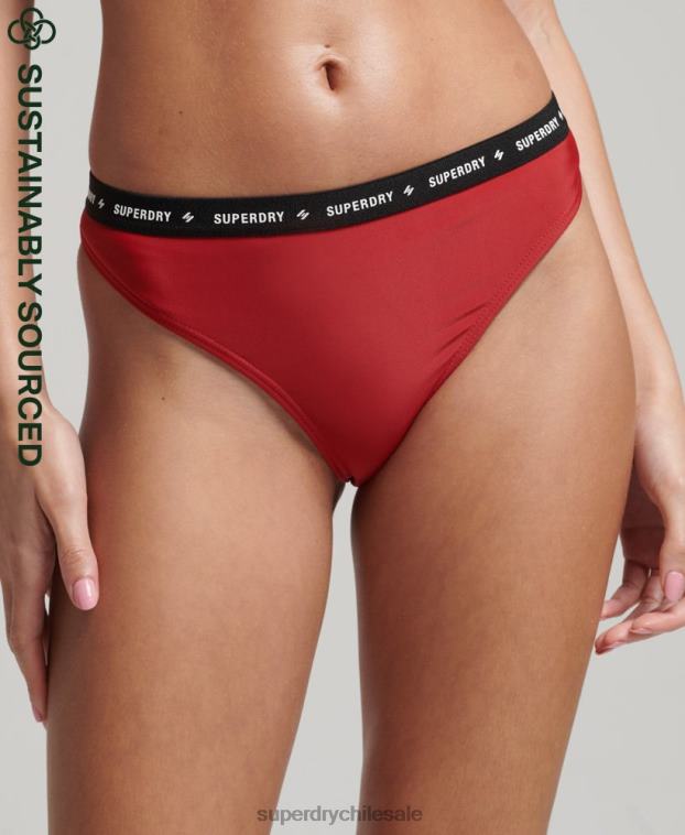 mujer Superdry rojo braguita bikini micro elastica reciclada 2R68Z3237